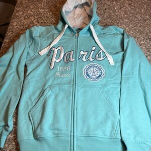 Air De Paris Collection Women’s Paris France 1889 Zip Up Hoodie Size Small